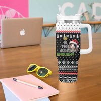 Christmas Is It Jolly Enough Guinea Pig Tumbler With Handle Xmas Holiday Patterns - Wonder Print Shop