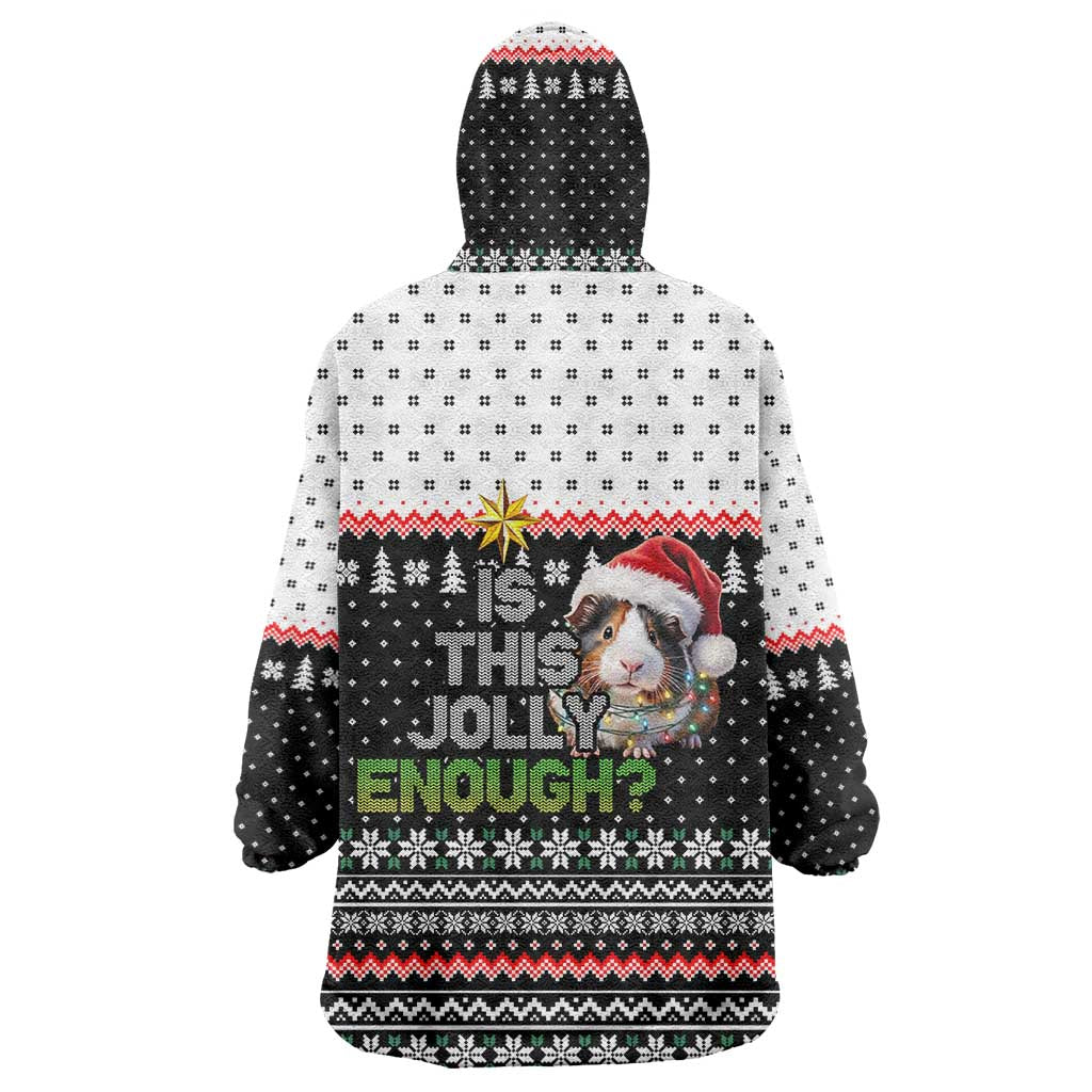 Christmas Is It Jolly Enough Guinea Pig Wearable Blanket Hoodie Xmas Holiday Patterns - Wonder Print Shop