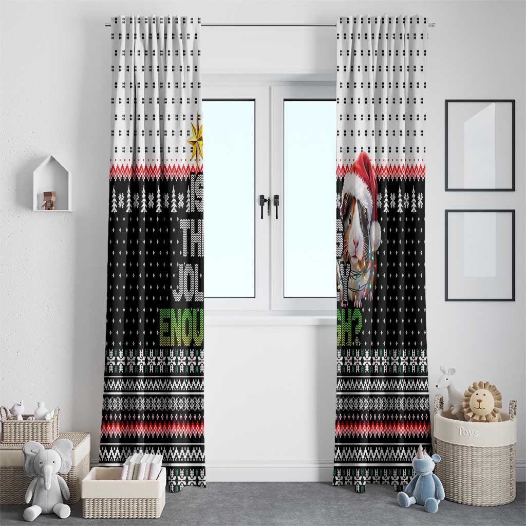 Christmas Is It Jolly Enough Guinea Pig Window Curtain Xmas Holiday Patterns - Wonder Print Shop