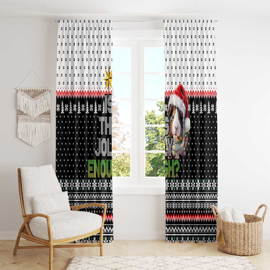 Christmas Is It Jolly Enough Guinea Pig Window Curtain Xmas Holiday Patterns - Wonder Print Shop