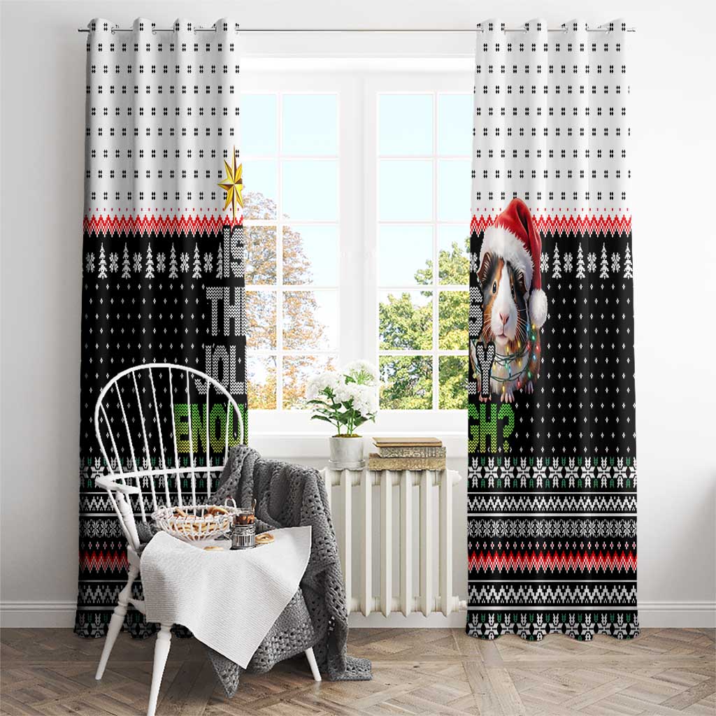 Christmas Is It Jolly Enough Guinea Pig Window Curtain Xmas Holiday Patterns - Wonder Print Shop