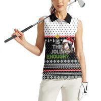Christmas Is It Jolly Enough Guinea Pig Women Sleeveless Polo Shirt Xmas Holiday Patterns - Wonder Print Shop