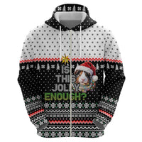 Christmas Is It Jolly Enough Guinea Pig Zip Hoodie Xmas Holiday Patterns - Wonder Print Shop
