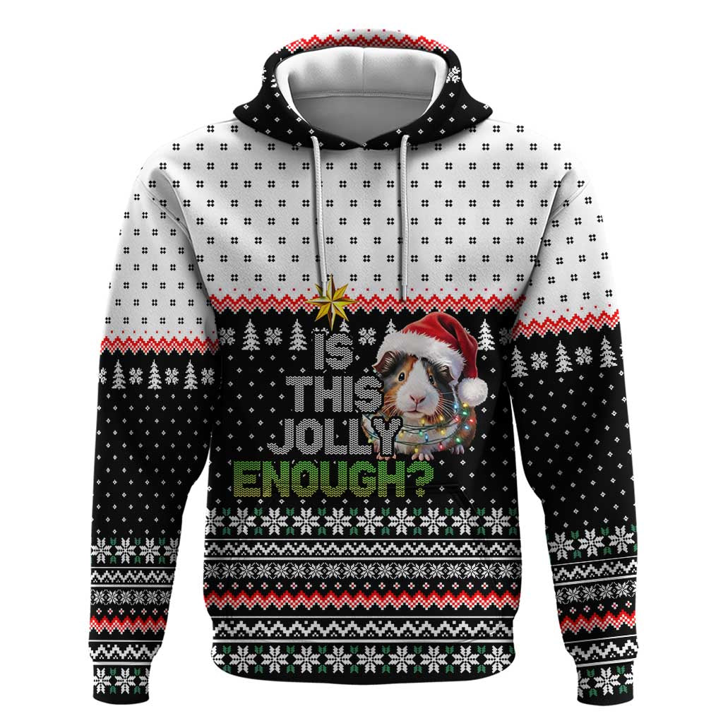 Christmas Is It Jolly Enough Guinea Pig Zip Hoodie Xmas Holiday Patterns - Wonder Print Shop