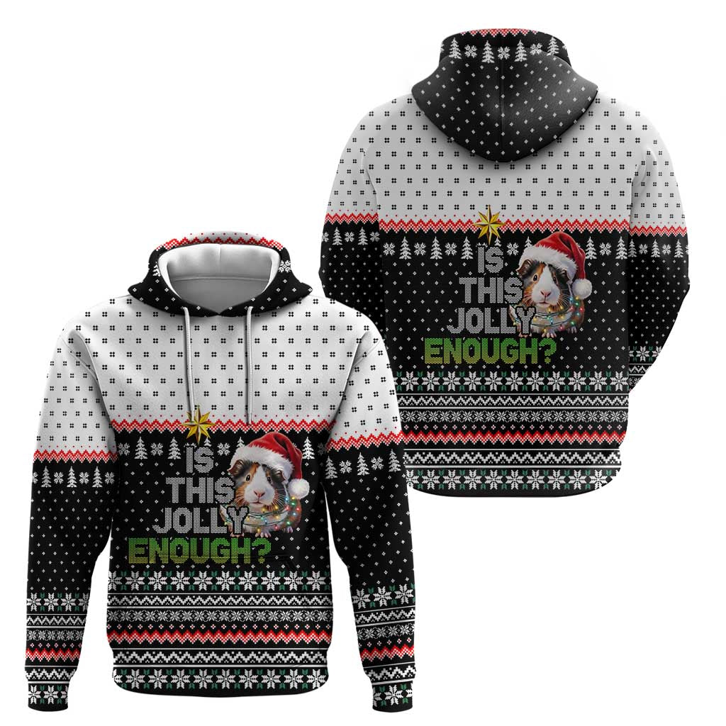 Christmas Is It Jolly Enough Guinea Pig Zip Hoodie Xmas Holiday Patterns - Wonder Print Shop
