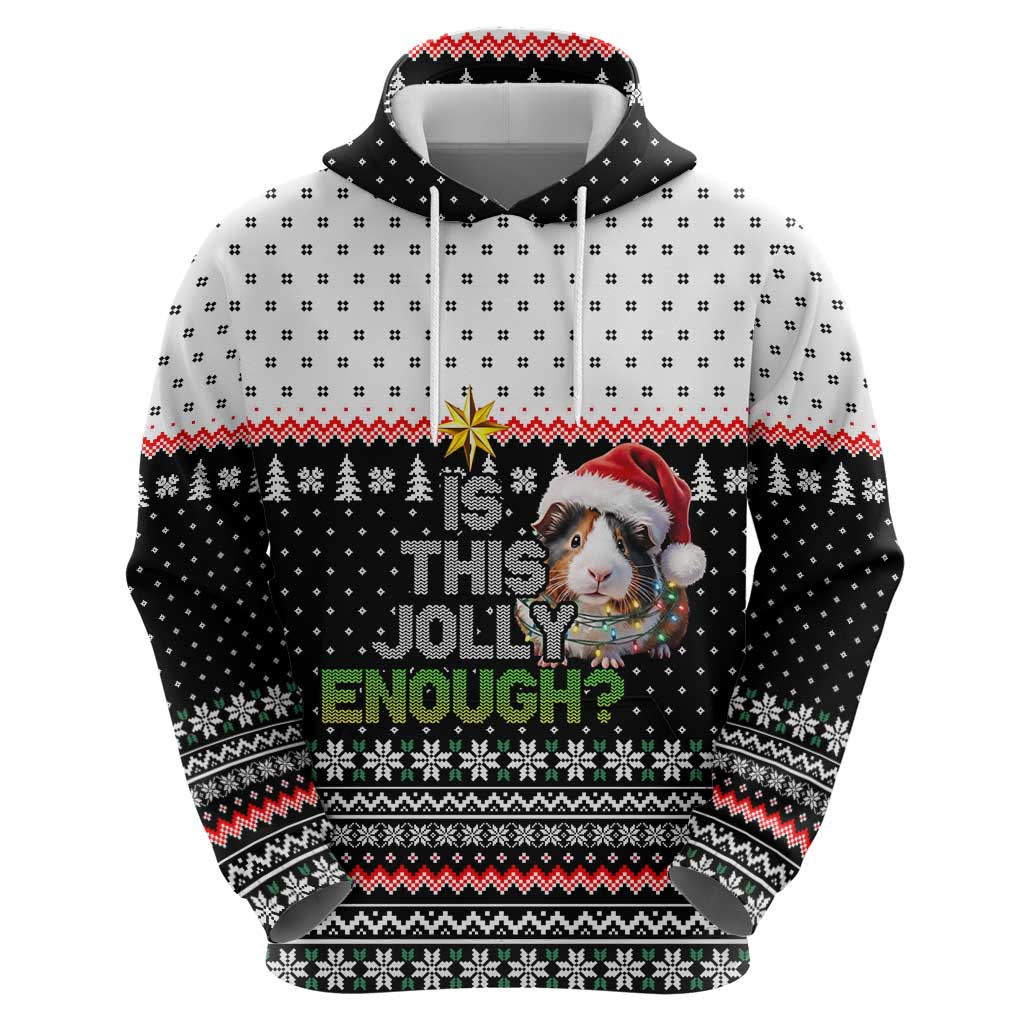Christmas Is It Jolly Enough Guinea Pig Zip Hoodie Xmas Holiday Patterns - Wonder Print Shop