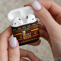Christmas Its The Most Wonderful Time For A Beer AirPods Case Xmas Holiday Patterns - Wonder Print Shop