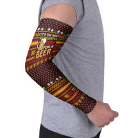 Christmas Its The Most Wonderful Time For A Beer Arm Sleeves Xmas Holiday Patterns - Wonder Print Shop