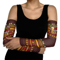 Christmas Its The Most Wonderful Time For A Beer Arm Sleeves Xmas Holiday Patterns - Wonder Print Shop