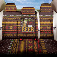 Christmas Its The Most Wonderful Time For A Beer Back Car Seat Cover Xmas Holiday Patterns - Wonder Print Shop