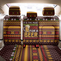 Christmas Its The Most Wonderful Time For A Beer Back Car Seat Cover Xmas Holiday Patterns - Wonder Print Shop