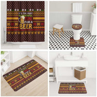 Christmas Its The Most Wonderful Time For A Beer Bathroom Set Xmas Holiday Patterns - Wonder Print Shop