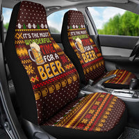 Christmas Its The Most Wonderful Time For A Beer Car Seat Cover Xmas Holiday Patterns - Wonder Print Shop