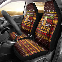Christmas Its The Most Wonderful Time For A Beer Car Seat Cover Xmas Holiday Patterns - Wonder Print Shop