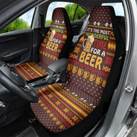 Christmas Its The Most Wonderful Time For A Beer Car Seat Cover Xmas Holiday Patterns - Wonder Print Shop
