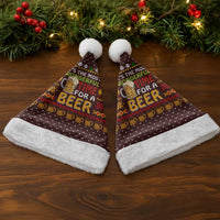 Christmas Its The Most Wonderful Time For A Beer Christmas Santa Hat Xmas Holiday Patterns - Wonder Print Shop