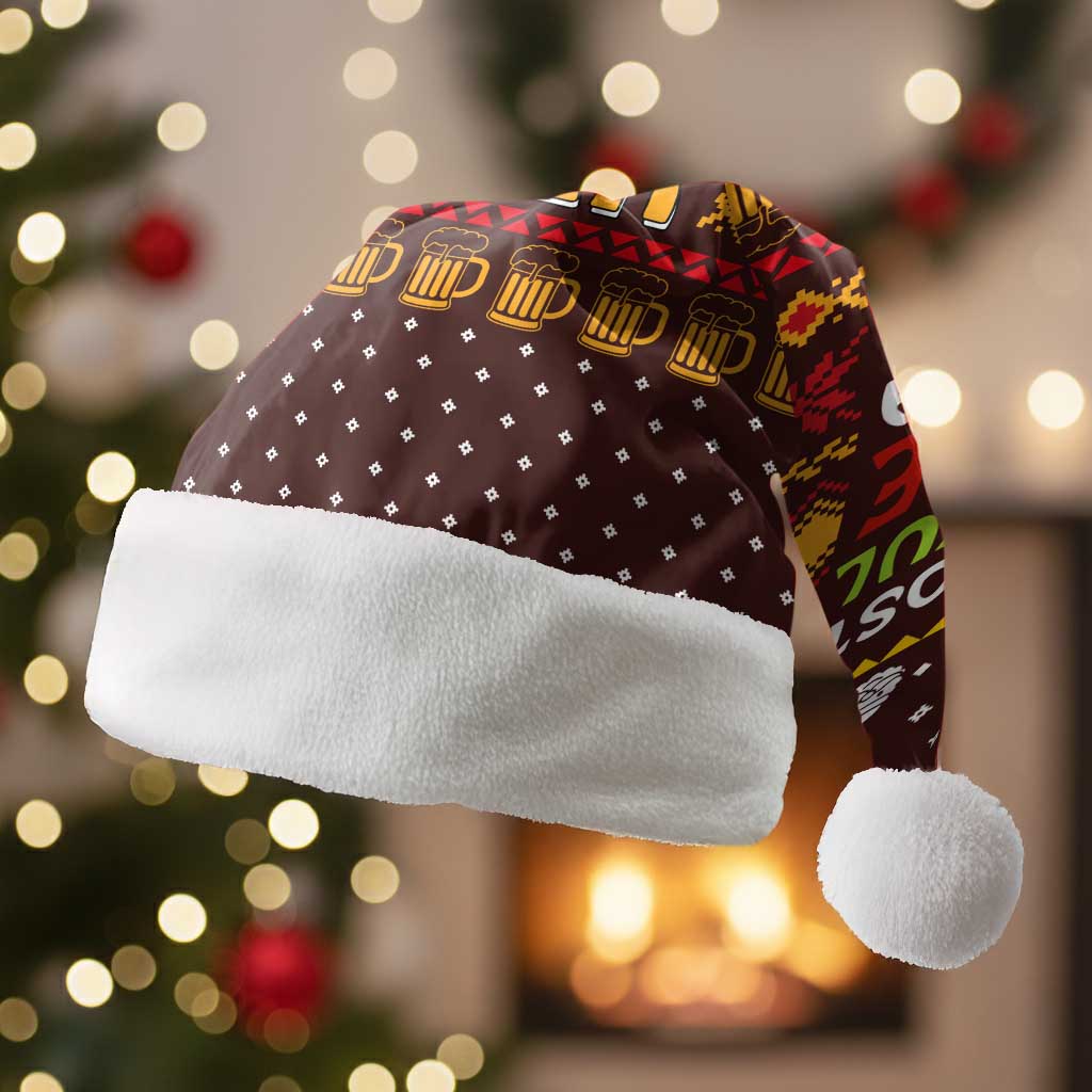 Christmas Its The Most Wonderful Time For A Beer Christmas Santa Hat Xmas Holiday Patterns - Wonder Print Shop