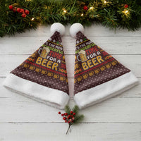 Christmas Its The Most Wonderful Time For A Beer Christmas Santa Hat Xmas Holiday Patterns - Wonder Print Shop