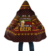 Christmas Its The Most Wonderful Time For A Beer Cloak Xmas Holiday Patterns - Wonder Print Shop