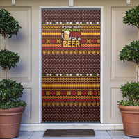 Christmas Its The Most Wonderful Time For A Beer Door Cover Xmas Holiday Patterns - Wonder Print Shop