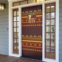 Christmas Its The Most Wonderful Time For A Beer Door Cover Xmas Holiday Patterns - Wonder Print Shop