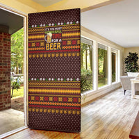 Christmas Its The Most Wonderful Time For A Beer Door Cover Xmas Holiday Patterns - Wonder Print Shop