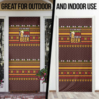 Christmas Its The Most Wonderful Time For A Beer Door Cover Xmas Holiday Patterns - Wonder Print Shop