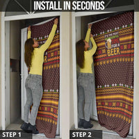 Christmas Its The Most Wonderful Time For A Beer Door Cover Xmas Holiday Patterns - Wonder Print Shop