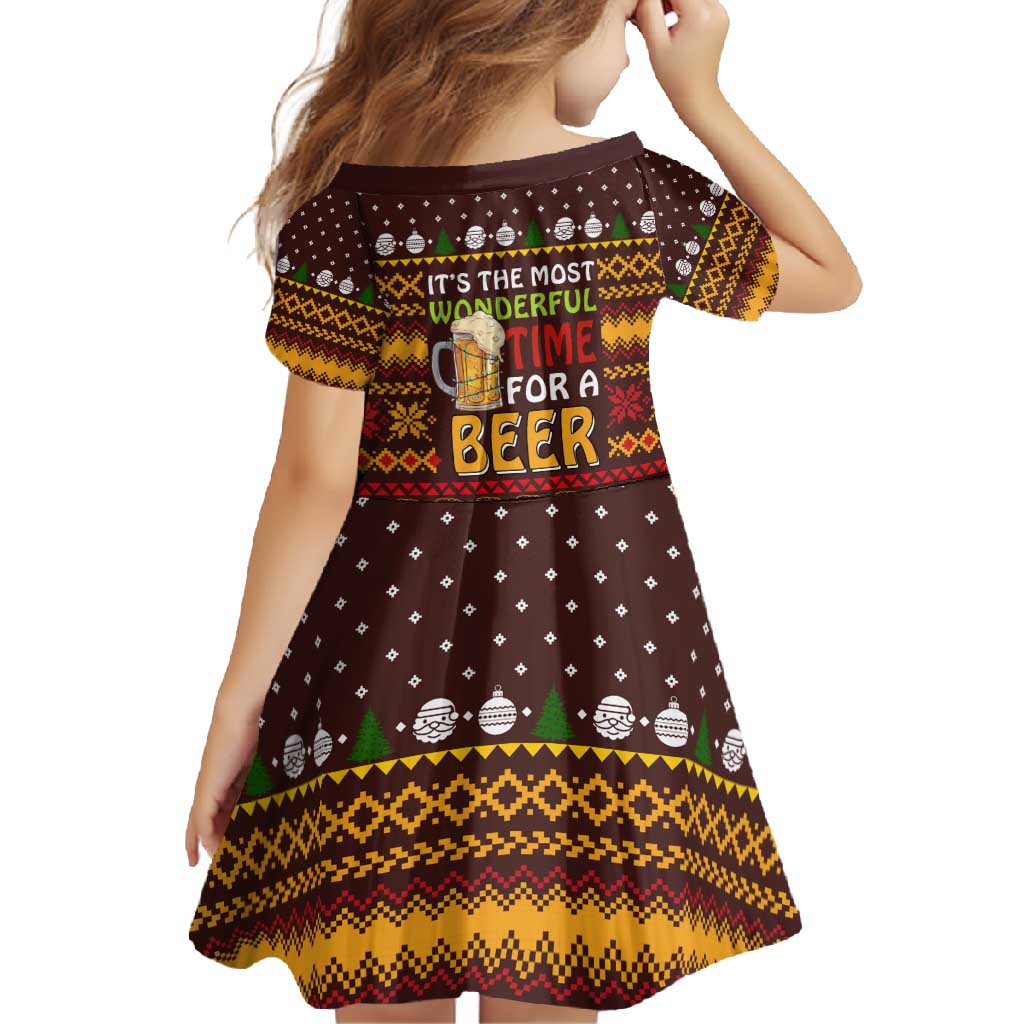 Christmas Its The Most Wonderful Time For A Beer Family Matching Tank Maxi Dress and Hawaiian Shirt Xmas Holiday Patterns - Wonder Print Shop