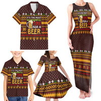 Christmas Its The Most Wonderful Time For A Beer Family Matching Tank Maxi Dress and Hawaiian Shirt Xmas Holiday Patterns - Wonder Print Shop