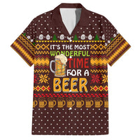 Christmas Its The Most Wonderful Time For A Beer Family Matching Tank Maxi Dress and Hawaiian Shirt Xmas Holiday Patterns - Wonder Print Shop