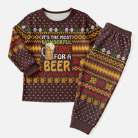 Christmas Its The Most Wonderful Time For A Beer Christmas Pajama Set Xmas Holiday Patterns - Wonder Print Shop