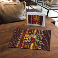 Christmas Its The Most Wonderful Time For A Beer Puzzle Xmas Holiday Patterns - Wonder Print Shop