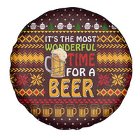 Christmas Its The Most Wonderful Time For A Beer Spare Tire Cover Xmas Holiday Patterns - Wonder Print Shop