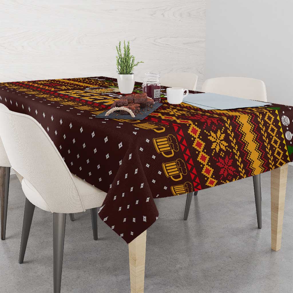 Christmas Its The Most Wonderful Time For A Beer Tablecloth Xmas Holiday Patterns - Wonder Print Shop
