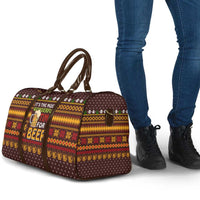 Christmas Its The Most Wonderful Time For A Beer Travel Bag Xmas Holiday Patterns - Wonder Print Shop