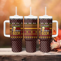 Christmas Its The Most Wonderful Time For A Beer Tumbler With Handle Xmas Holiday Patterns - Wonder Print Shop