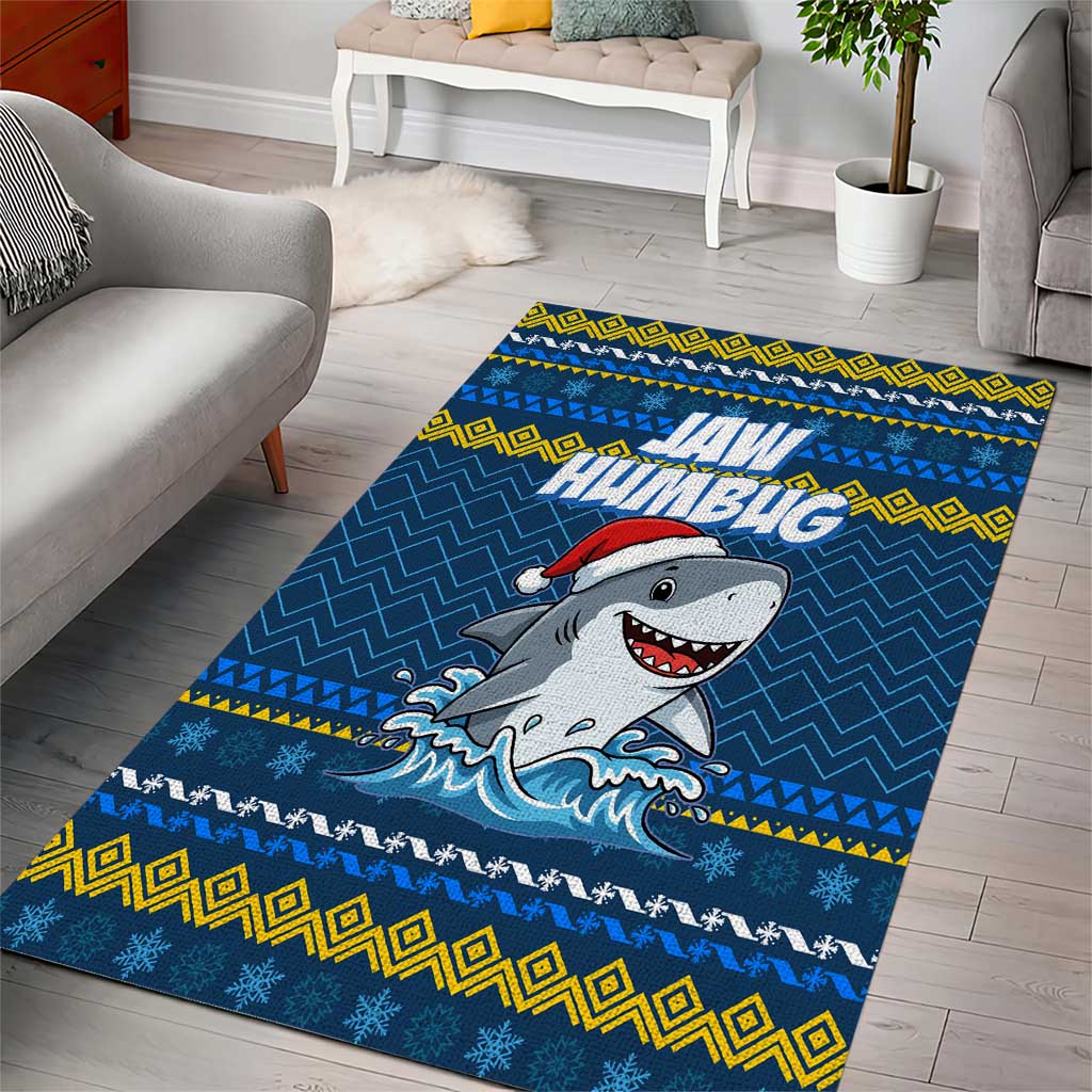 Christmas Jaw Humbug Area Rug Xmas Holiday Patterns - Wonder Print Shop