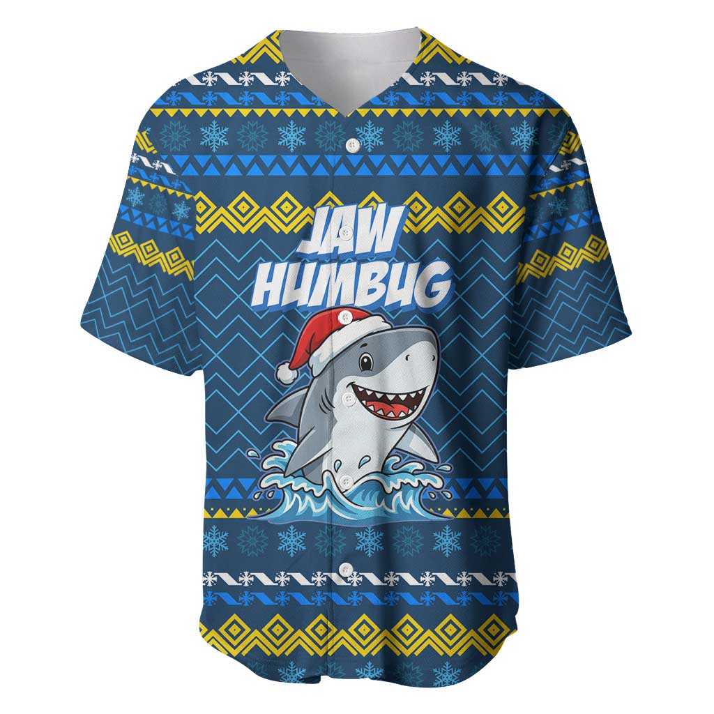 Christmas Jaw Humbug Baseball Jersey Xmas Holiday Patterns - Wonder Print Shop