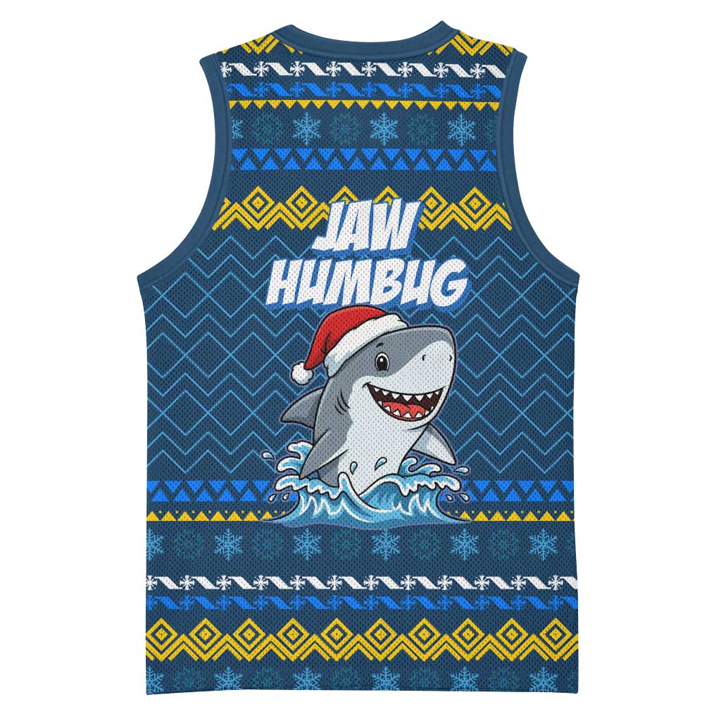 Christmas Jaw Humbug Basketball Jersey Xmas Holiday Patterns - Wonder Print Shop