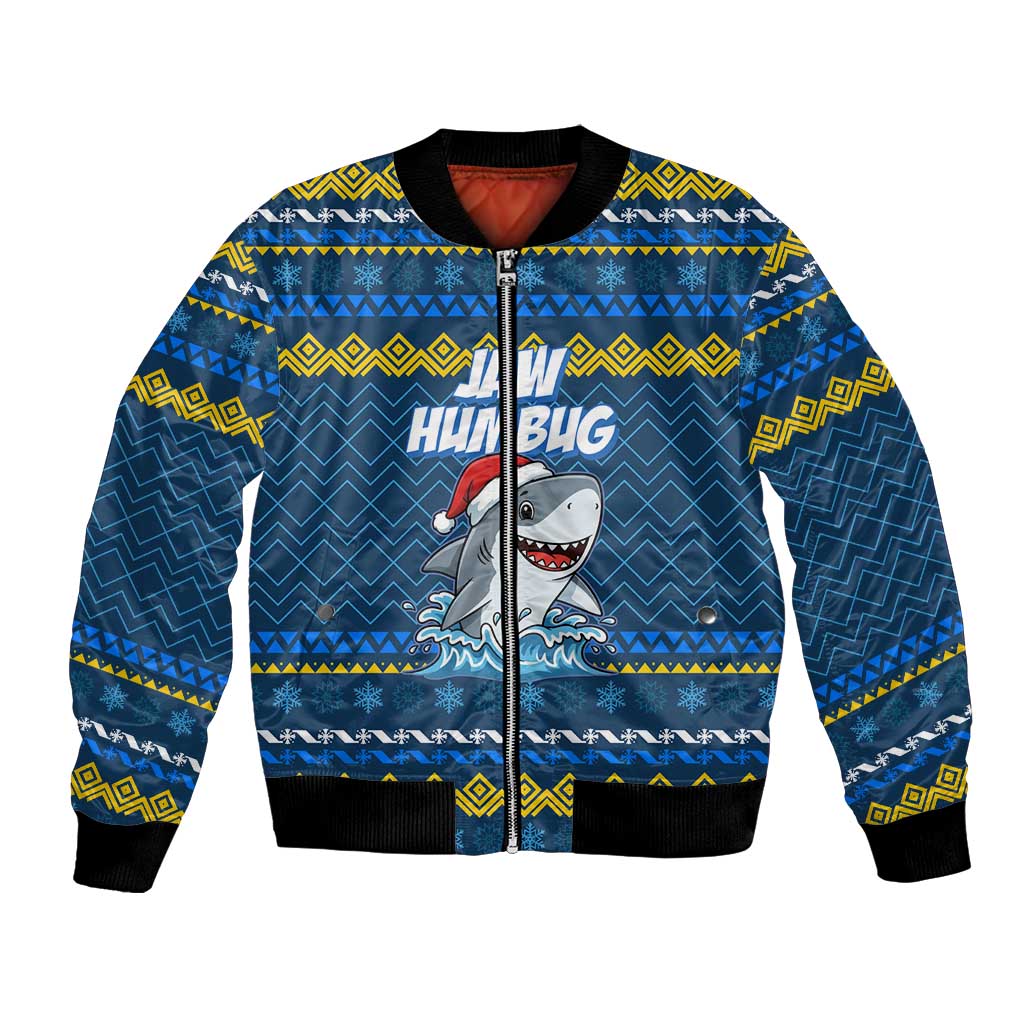 Christmas Jaw Humbug Bomber Jacket Xmas Holiday Patterns - Wonder Print Shop