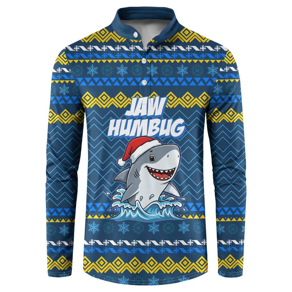 Christmas Jaw Humbug Button Sweatshirt Xmas Holiday Patterns - Wonder Print Shop