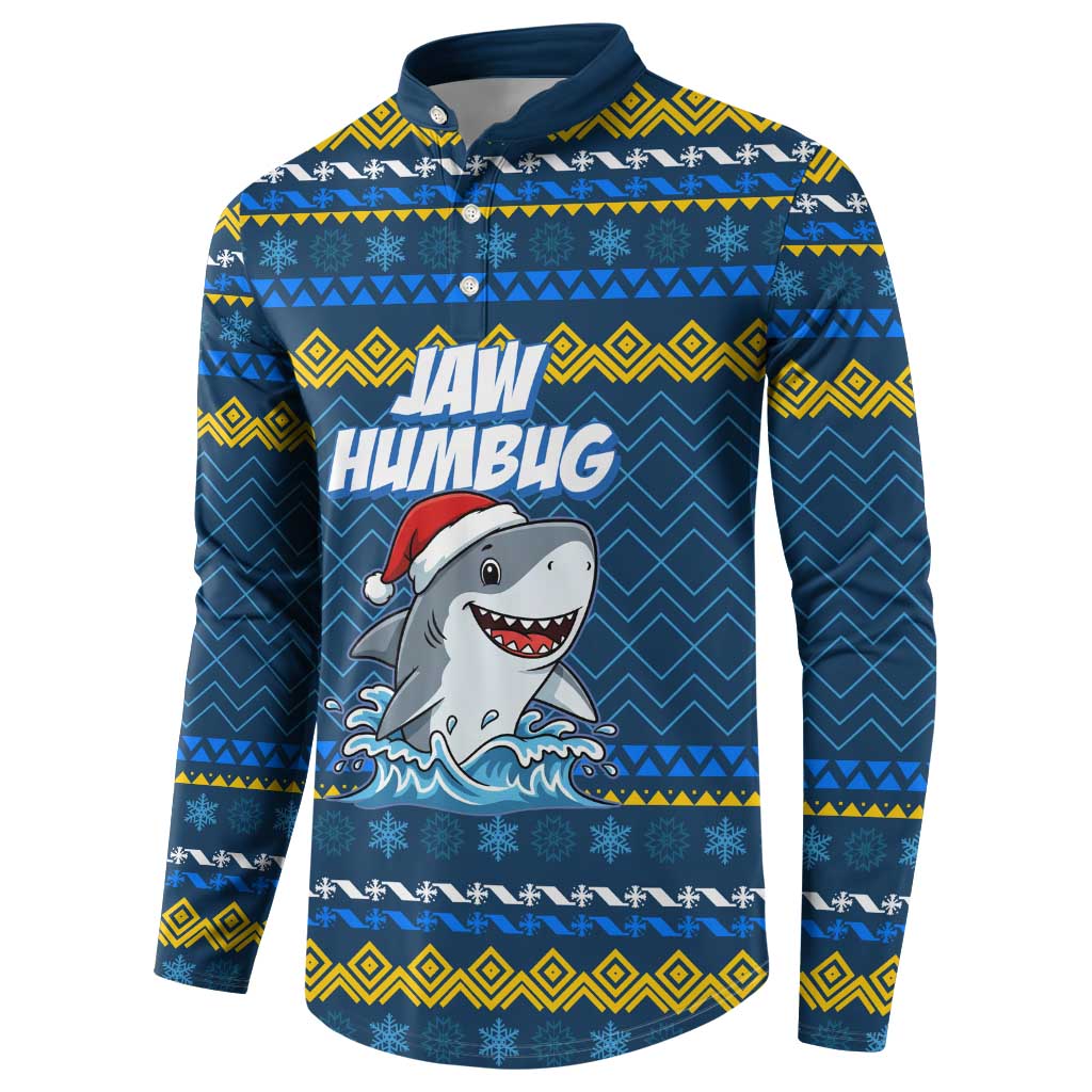 Christmas Jaw Humbug Button Sweatshirt Xmas Holiday Patterns - Wonder Print Shop