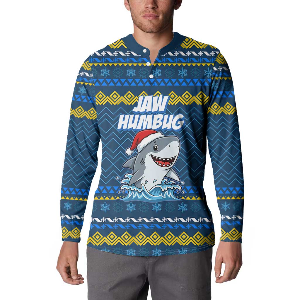 Christmas Jaw Humbug Button Sweatshirt Xmas Holiday Patterns - Wonder Print Shop