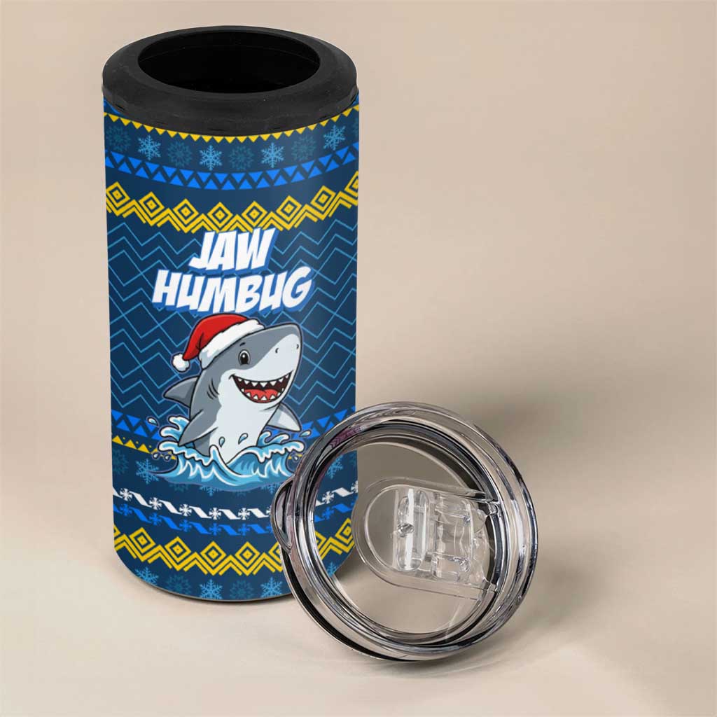 Christmas Jaw Humbug 4 in 1 Can Cooler Tumbler Xmas Holiday Patterns - Wonder Print Shop
