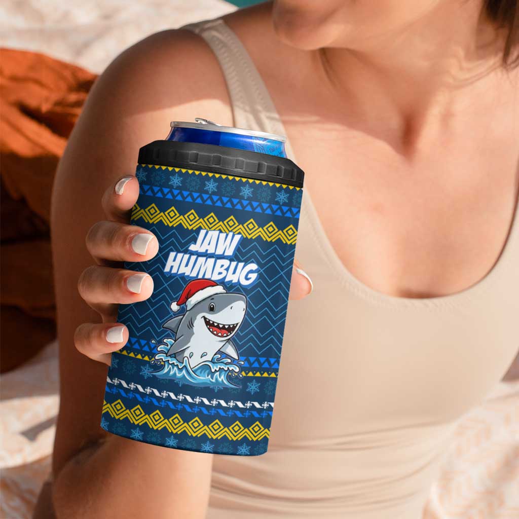 Christmas Jaw Humbug 4 in 1 Can Cooler Tumbler Xmas Holiday Patterns - Wonder Print Shop