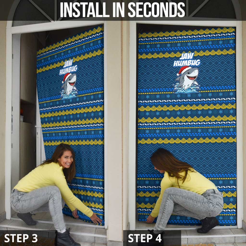 Christmas Jaw Humbug Door Cover Xmas Holiday Patterns - Wonder Print Shop