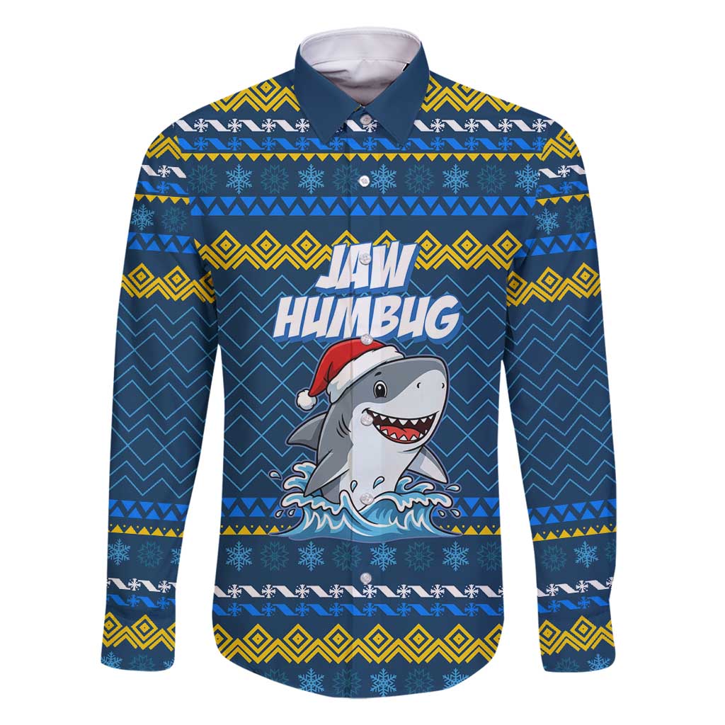 Christmas Jaw Humbug Family Matching Long Sleeve Bodycon Dress and Hawaiian Shirt Xmas Holiday Patterns - Wonder Print Shop