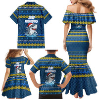Christmas Jaw Humbug Family Matching Mermaid Dress and Hawaiian Shirt Xmas Holiday Patterns - Wonder Print Shop