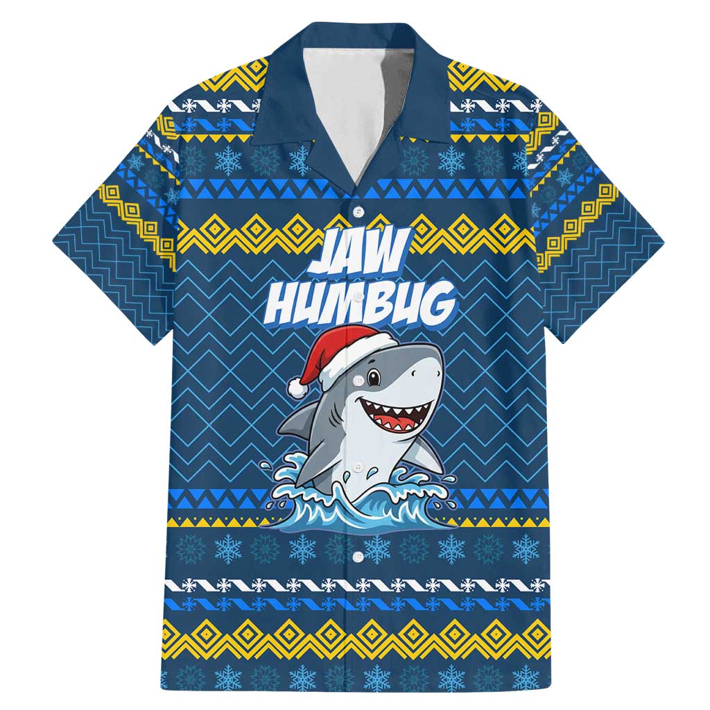 Christmas Jaw Humbug Family Matching Mermaid Dress and Hawaiian Shirt Xmas Holiday Patterns - Wonder Print Shop